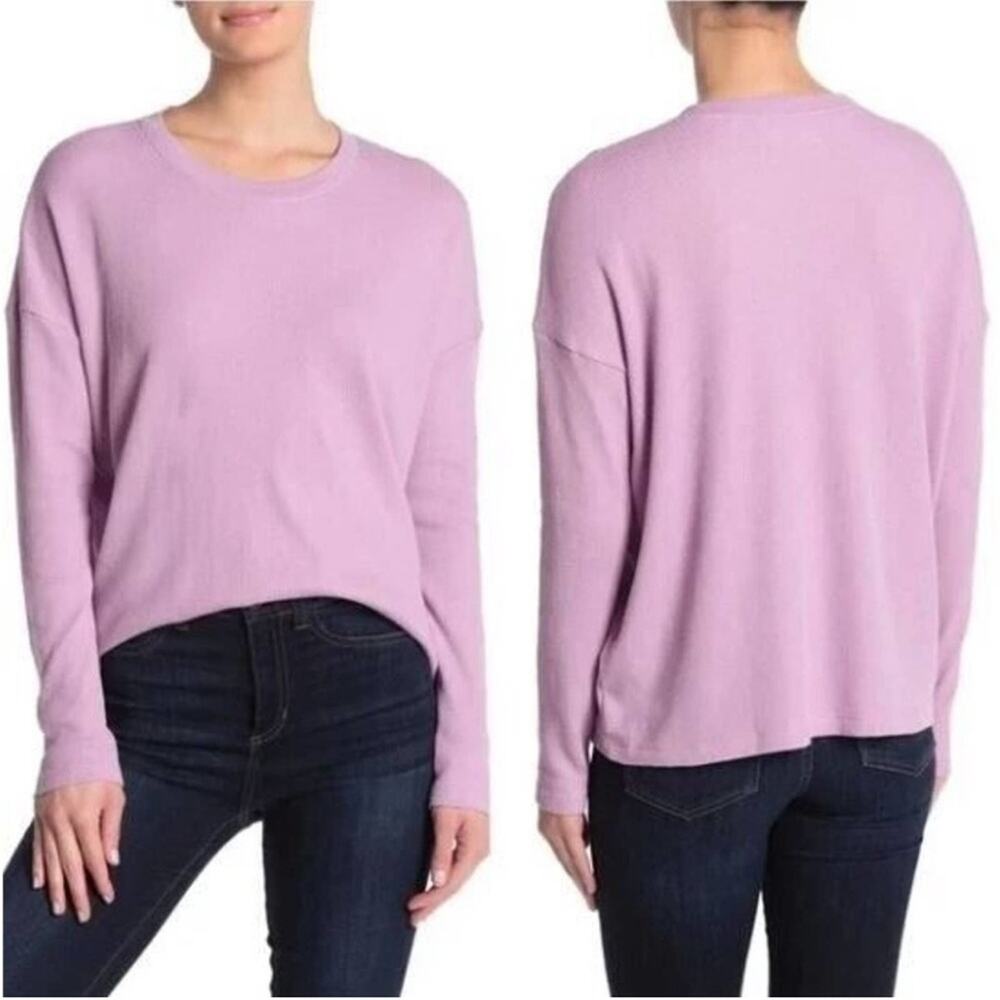 Madewell‎ Ex-Boyfriend Long Sleeve Thermal Top in Vibrant Lilac Size XXL